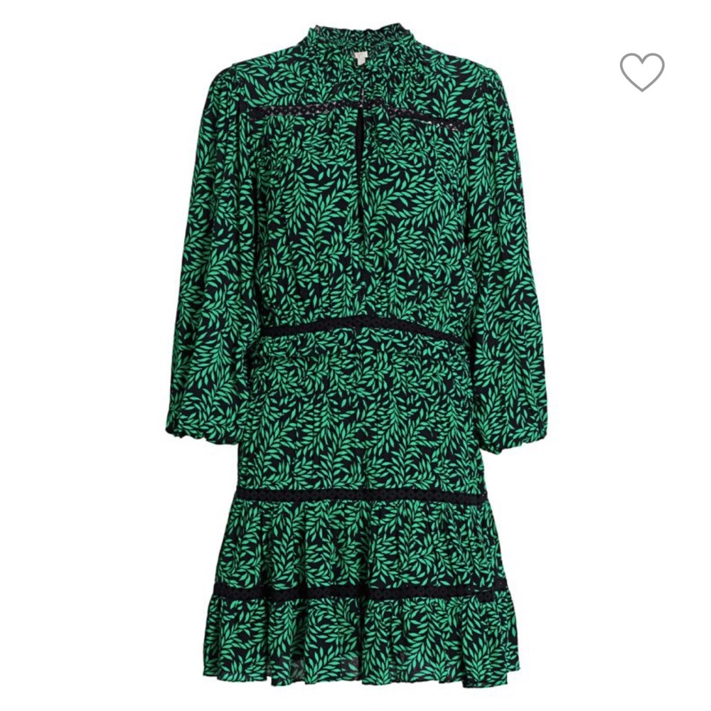 Joie Salama Printed Puff-Sleeve Dress NWT